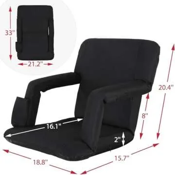 Portable Smartxchoices Stadium Seat with 5 Reclining Positions