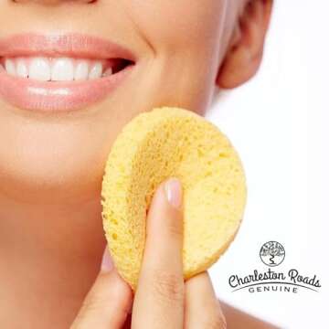 Natural Biodegradable Facial Sponges - 100 Count - Gentle Cleansing
