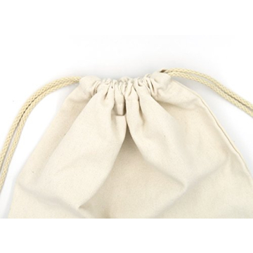 Reusable Cotton Canvas Muslin Drawstring Bags Pack of 2