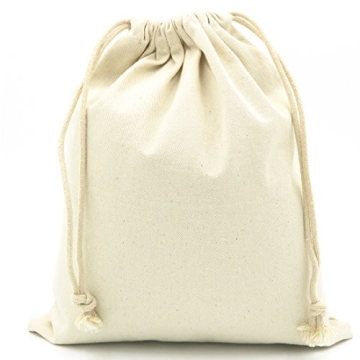 Reusable Cotton Canvas Muslin Drawstring Bags Pack of 2