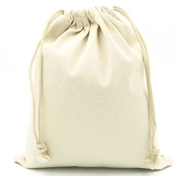 Reusable Cotton Canvas Muslin Drawstring Bags Pack of 2