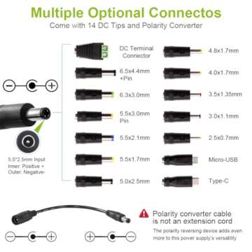 Universal 3V~36V Power Supply Adjustable AC/DC Adapter