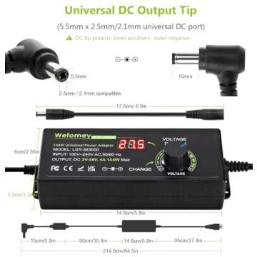 Universal 3V~36V Power Supply Adjustable AC/DC Adapter