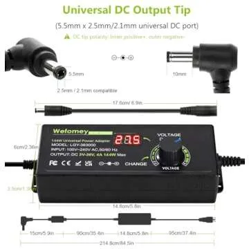 Universal 3V~36V Power Supply Adjustable AC/DC Adapter