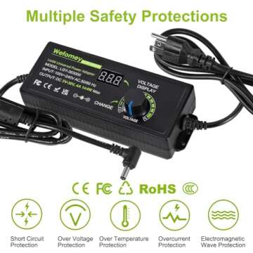 Universal 3V~36V Power Supply Adjustable AC/DC Adapter