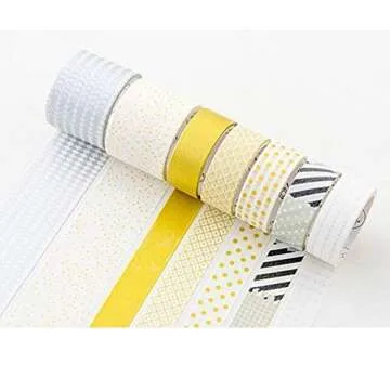 SGDOLL Washi Tape Set - 8 Rolls for Creative Crafting
