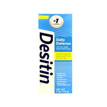Desitin Daily Defense Baby Cream with Zinc Oxide to Treat, Relieve & Prevent Diaper Rash, Hypoallerg...