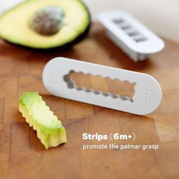 ezpz Baby Led Weaning Food Cutters | 2 Pack | For Ages 6 Months to 9 Months + (Pewter)