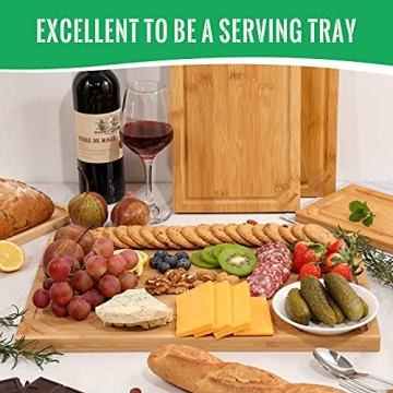 Bamboo Cutting Board with Juice Groove - 15"x10"