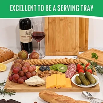 Bamboo Cutting Board with Juice Groove - 15"x10"