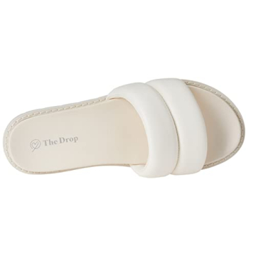 Drop Issi Quilted Flatform Sporty Sandals - White, Size 7