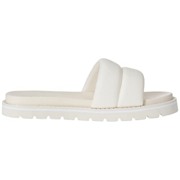 Drop Issi Quilted Flatform Sporty Sandals - White, Size 7
