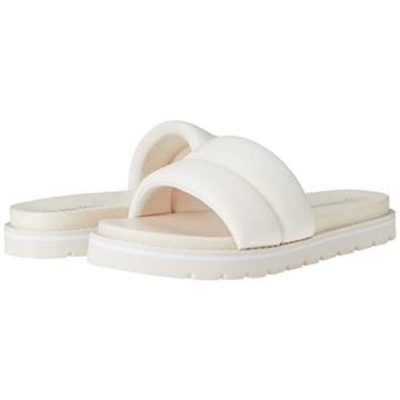 Drop Issi Quilted Flatform Sporty Sandals - White, Size 7