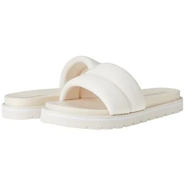 Drop Issi Quilted Flatform Sporty Sandals - White, Size 7