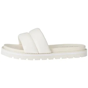 Drop Issi Quilted Flatform Sporty Sandals - White, Size 7