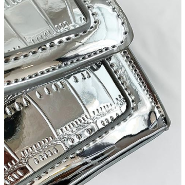 Chic Jusavie Silver Crossbody Bag for Women 2023