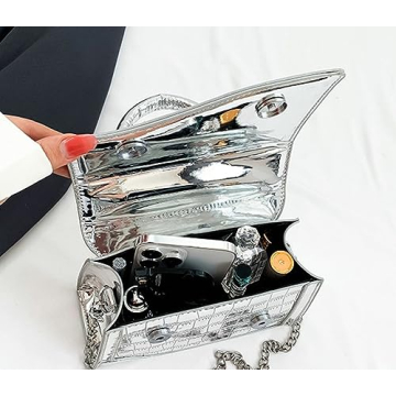 Chic Jusavie Silver Crossbody Bag for Women 2023