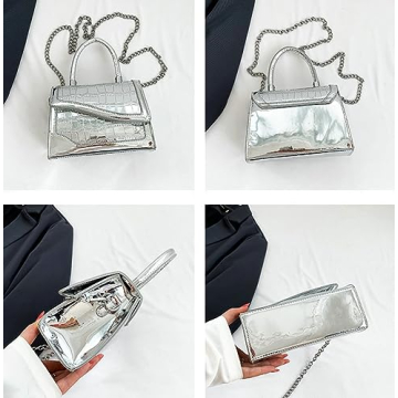 Chic Jusavie Silver Crossbody Bag for Women 2023