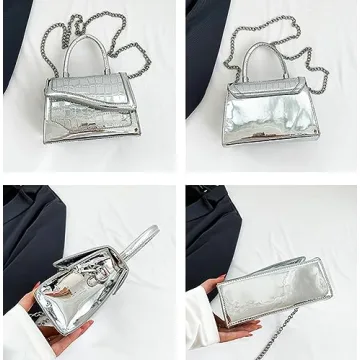 Chic Jusavie Silver Crossbody Bag for Women 2023