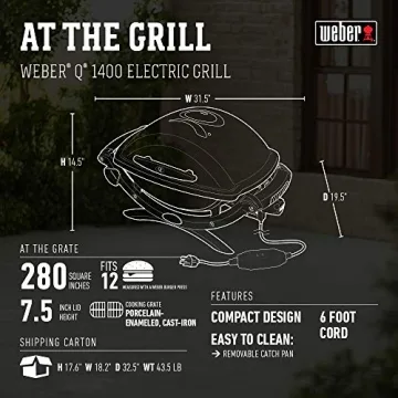Weber Q2400 Electric Grill in Grey - Compact & Efficient
