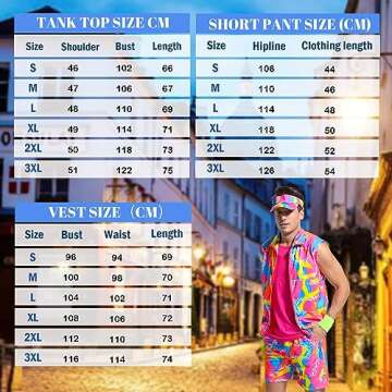 ZOKJFDK 80s Men Workout Costume Halloween Cosplay Couples Outfits 80s 90s Workout Costume Outfit Set for Adult Men (X-Large)