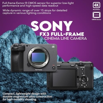 Sony Alpha FX3 Cinema Camera Bundle - 4K, Compact, Versatile