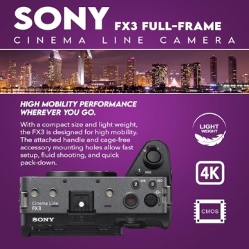 Sony Alpha FX3 Cinema Camera Bundle - 4K, Compact, Versatile