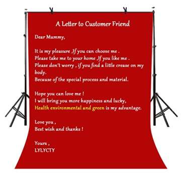 LYLYCTY 5x7ft Photography Studio Non-Woven Backdrop Bright Red Backdrop Solid Color Backdrop Simple Background