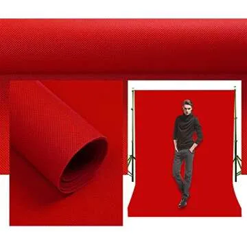 LYLYCTY 5x7ft Photography Studio Non-Woven Backdrop Bright Red Backdrop Solid Color Backdrop Simple Background
