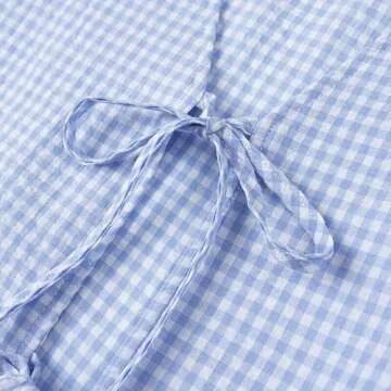 Stylish Tie Front Bow Linen Blouse for Summer Outings