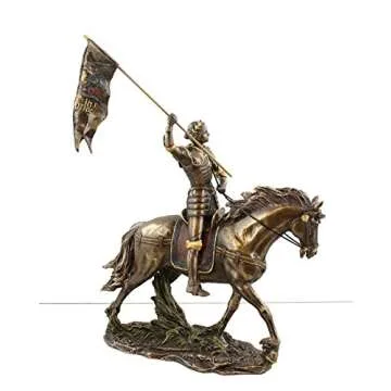 WU Joan of Arc on Horse Statue, Bronze, Leaders, Medieval, Collectible, Decoration
