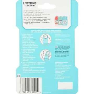 Listerine Pocketmist Cool Mint Oral Care Mist to Get Rid Of Bad Breath, 0.26 Fl Oz (Pack of 2)