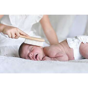 Gentle Wooden Baby Hairbrush for Newborns and Toddlers
