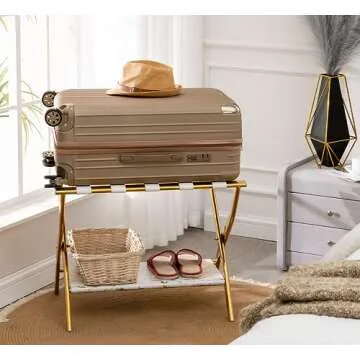 Winsihams Deluxe Luggage Rack for Guest Room - Elevate Your Travel Style and Wow Your Guests!