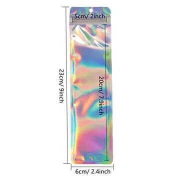 Holographic Beadable Pen Bags | Resealable & Clear 100pcs