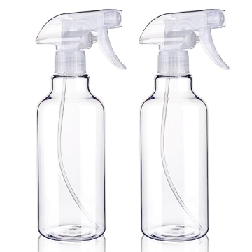 2-Pack 16.9oz/500ml Heavy Duty Plastic Spray Bottles with Adjustable Nozzle