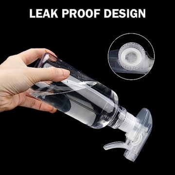 Heavy Duty 16.9oz Plastic Spray Bottles 2-Pack Adjustable Nozzle