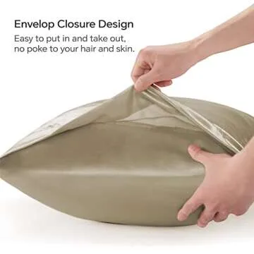 BEDELITE Satin Pillowcase for Hair and Skin, Super Soft and Cooling Similar to Silk Pillow Cases 2 Pack with Envelope Closure, Gift for Women Men(20"x40" King Size, Taupe)