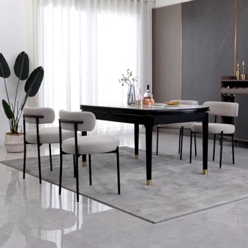 AISALL Light Grey Dining Chairs Set of 2 Modern Comfort