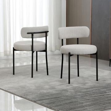 AISALL Light Grey Dining Chairs Set of 2 Modern Comfort