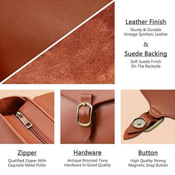 Vintage Vegan Leather Flap Top Handle Bag For Women Olive Green Retro Satchel Casual Purse Simple Shoulder Classic Handbag
