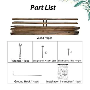 Aierden Wedding Arch 7.2FT, Heptagonal Wood Wedding Arches for Ceremony, Wedding Arbor Backdrop Stand for Garden Wedding,Parties, Outdoor, Backdrops, Garden Decorations,Wooden Arch Rustic Decorations