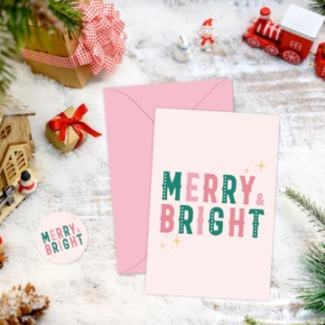 Whaline 36 Pack Christmas Greeting Cards with Envelopes and Stickers