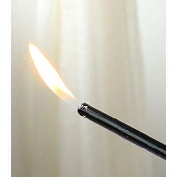 VIP Home Essentials Fuel Included Handi Flame 10pk BBQ Grill Click Lighter Refillable Butane Gas Candle Fireplace Kitchen Stove Wind Resitent Long Stem