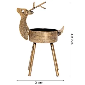 Juegoal Reindeer Tealight Candle Holders Set of 6