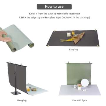 Multi-Colored Photography Backdrops for Product Photos