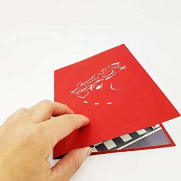 Pop Card Express Racing Car 3D Pop Up Greeting Card - Formula One, F1, Happy Birthday, Congratulatio...