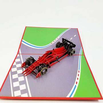 Formula One 3D Pop Up Greeting Card for All Occasions