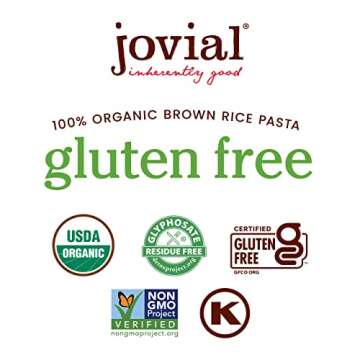 Jovial Whole Grain Brown Rice Shells Pasta - Pasta Shells, Shell Pasta, Whole Grain Pasta, Organic Pasta, Gluten Free, Dairy Free, Cooks Firm, Award Winning Taste, Made in Italy - 12 Oz