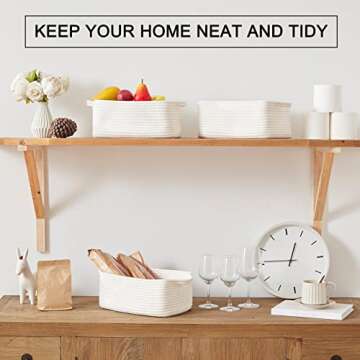 OIAHOMY Cotton Rope Baskets – Stylish and Functional Storage